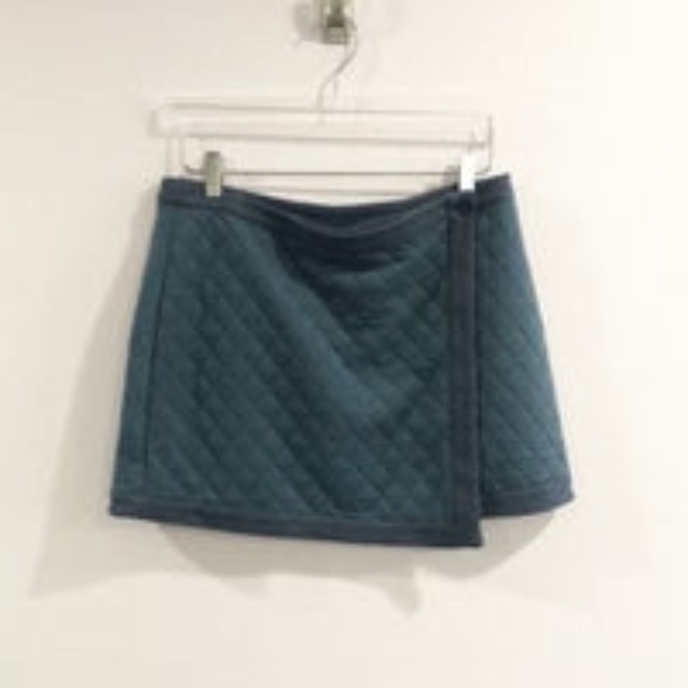Sundance Blue Quilted Wrap Skirt Sz 10